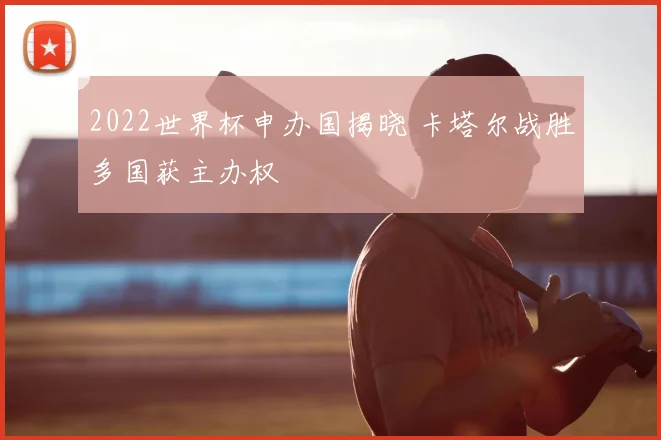 2022世界杯申办国揭晓 卡塔尔战胜多国获主办权